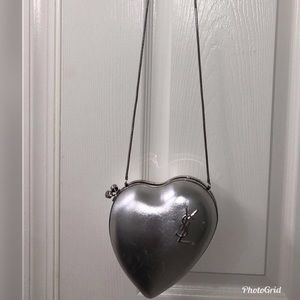 YSL Structured Heart Shaped Bag